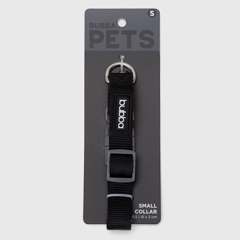 COLLAR PETS COLLECTION BLACK SMALL BUBBA ESSENTIALS - 5
