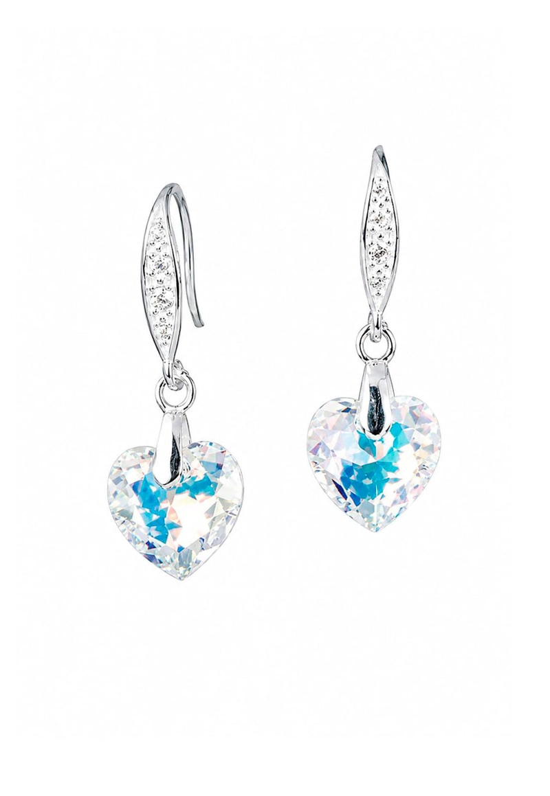 AROS JOYAS MONTERO PLATA ITALIANA 925 AMOR Y CRISTALES GENUINOS AURORA BOREAL - 1