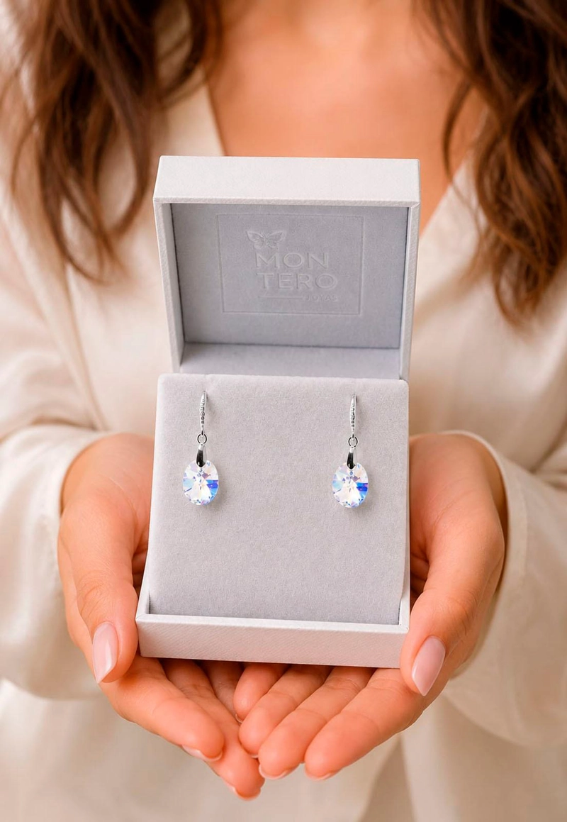 AROS JOYAS MONTERO PRAGA PLATA 925 CRISTALES GENUINOS AURORA BOREAL - 5