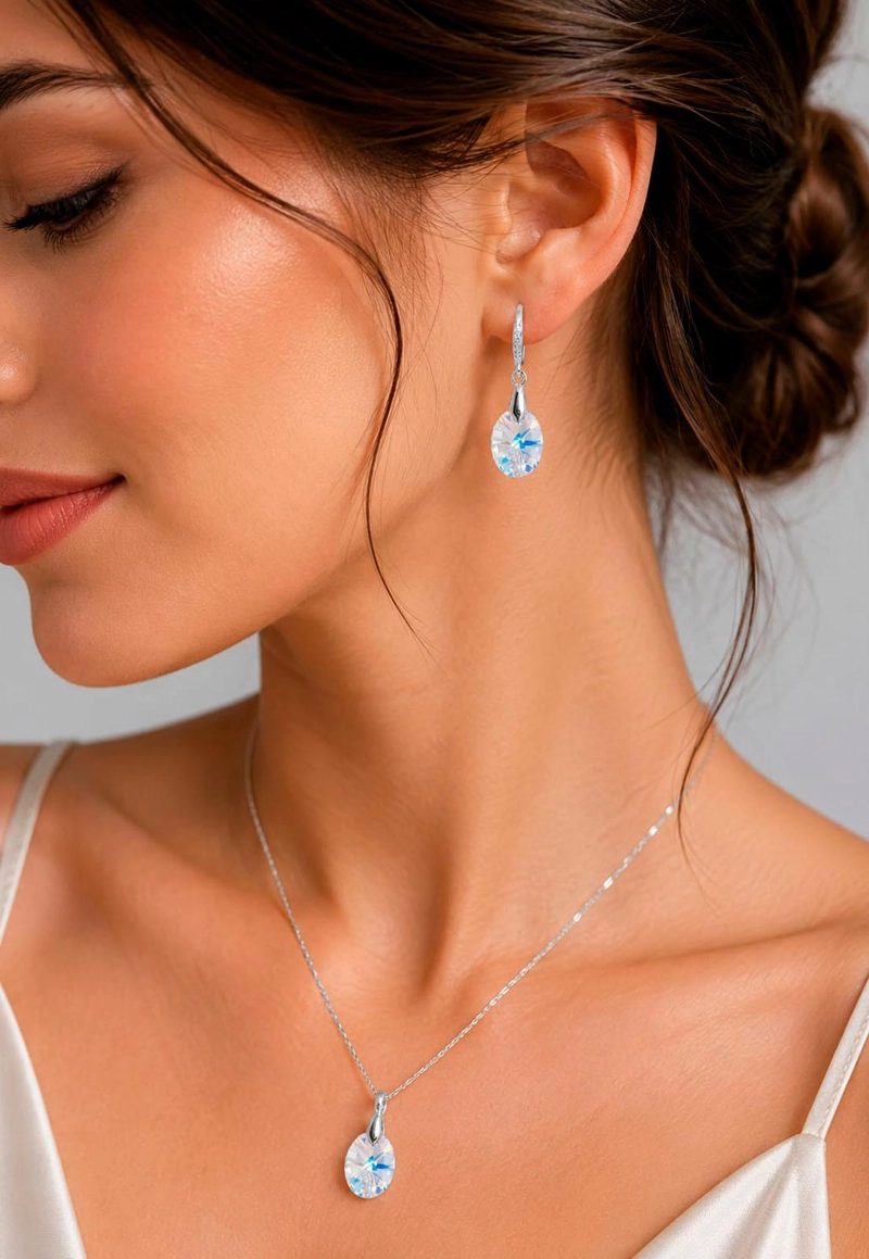 AROS JOYAS MONTERO PRAGA PLATA 925 CRISTALES GENUINOS AURORA BOREAL - 7