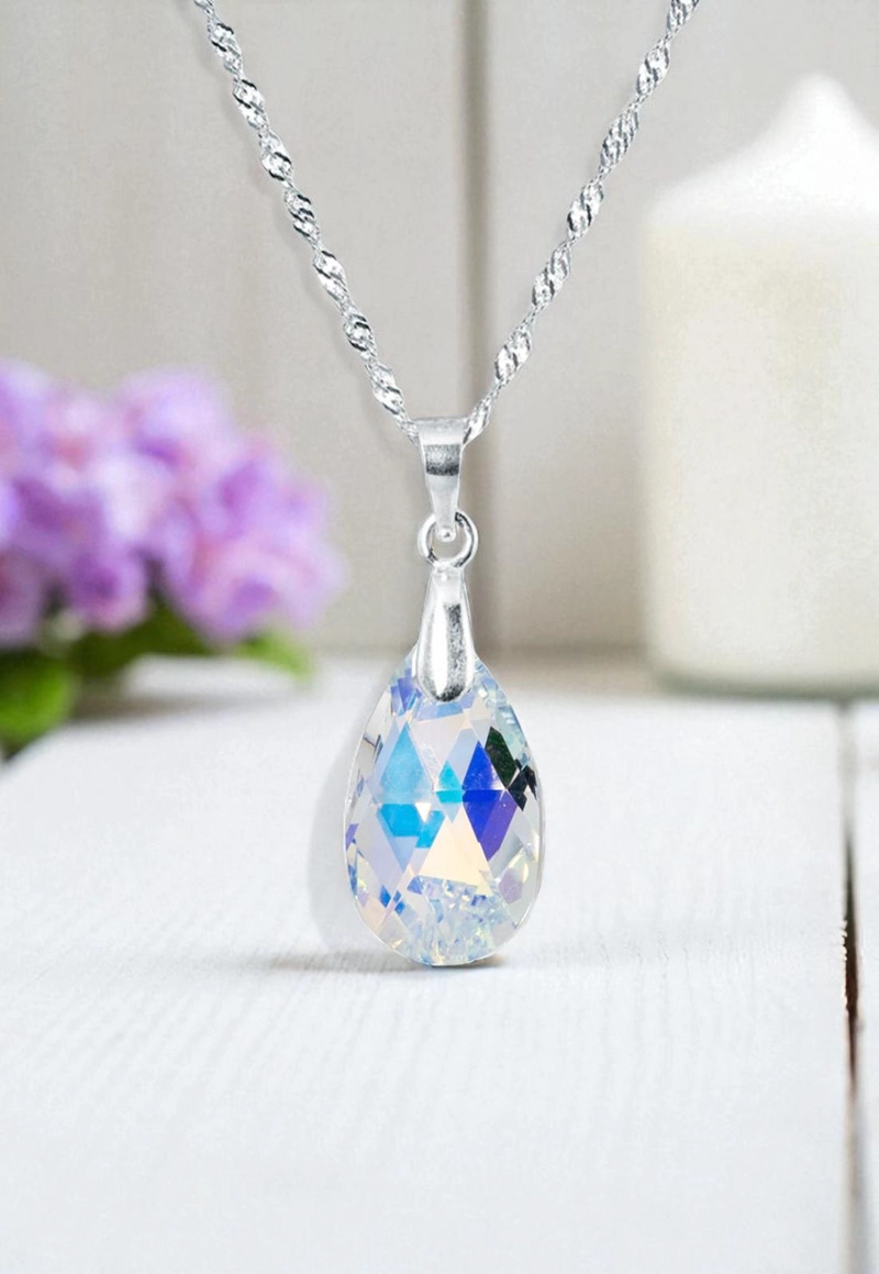AROS JOYAS MONTERO PLATA 925 ENCANTO Y CRISTALES GENUINOS AURORA BOREAL - 2