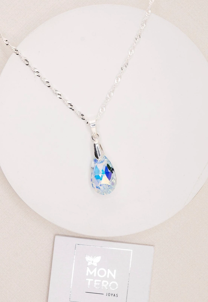 AROS JOYAS MONTERO PLATA 925 ENCANTO Y CRISTALES GENUINOS AURORA BOREAL - 4