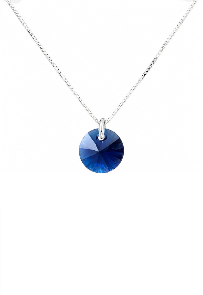 COLLAR PUNTO DE LUZ PLATA 925 CRISTAL SWAROVSKI® DARK BLUE - 1