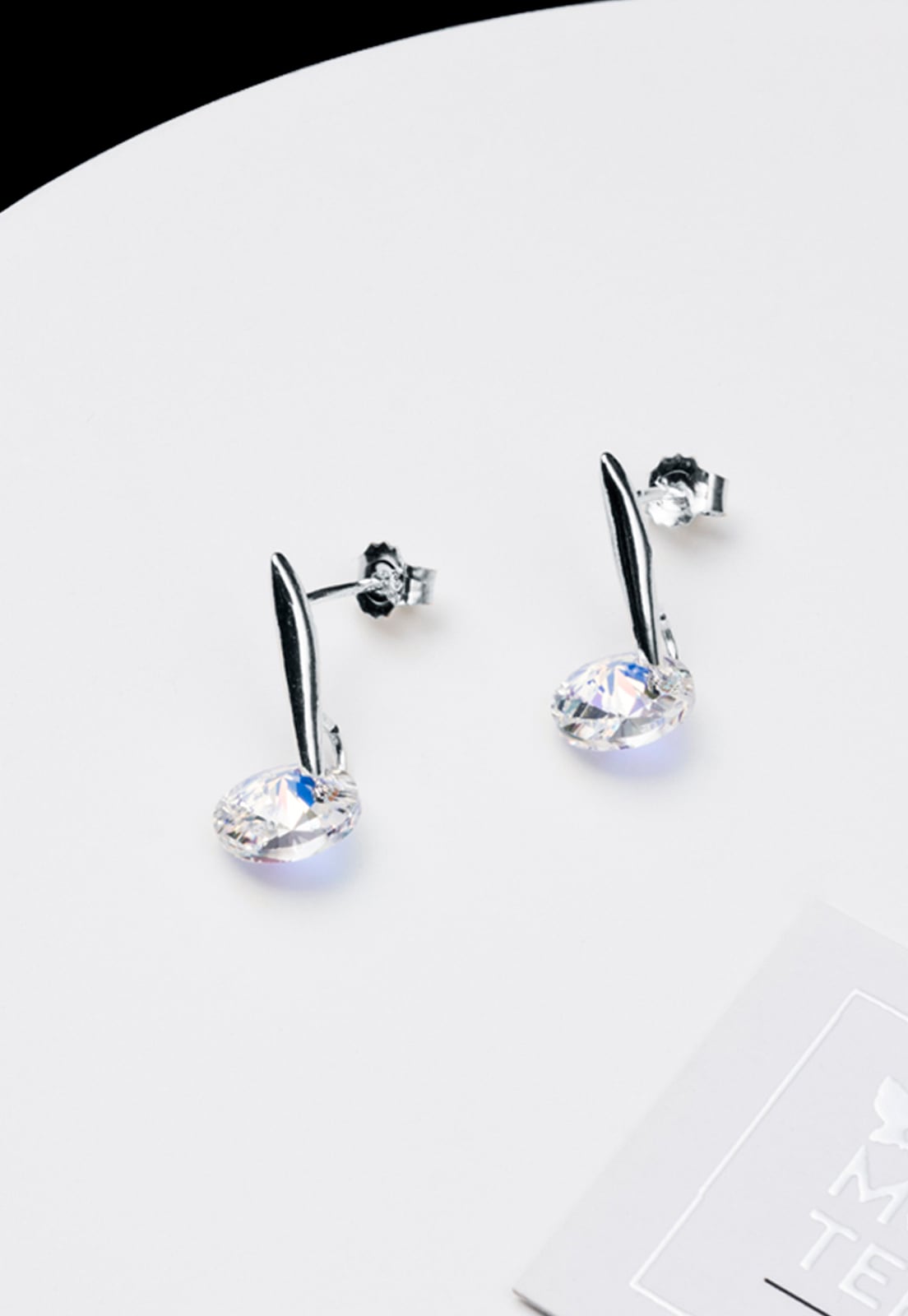 AROS JOYAS MONTERO PLATA ITALIANA 925 PUNTO DE LUZ Y CRISTAL GENUINO AURORA BOREAL - 2