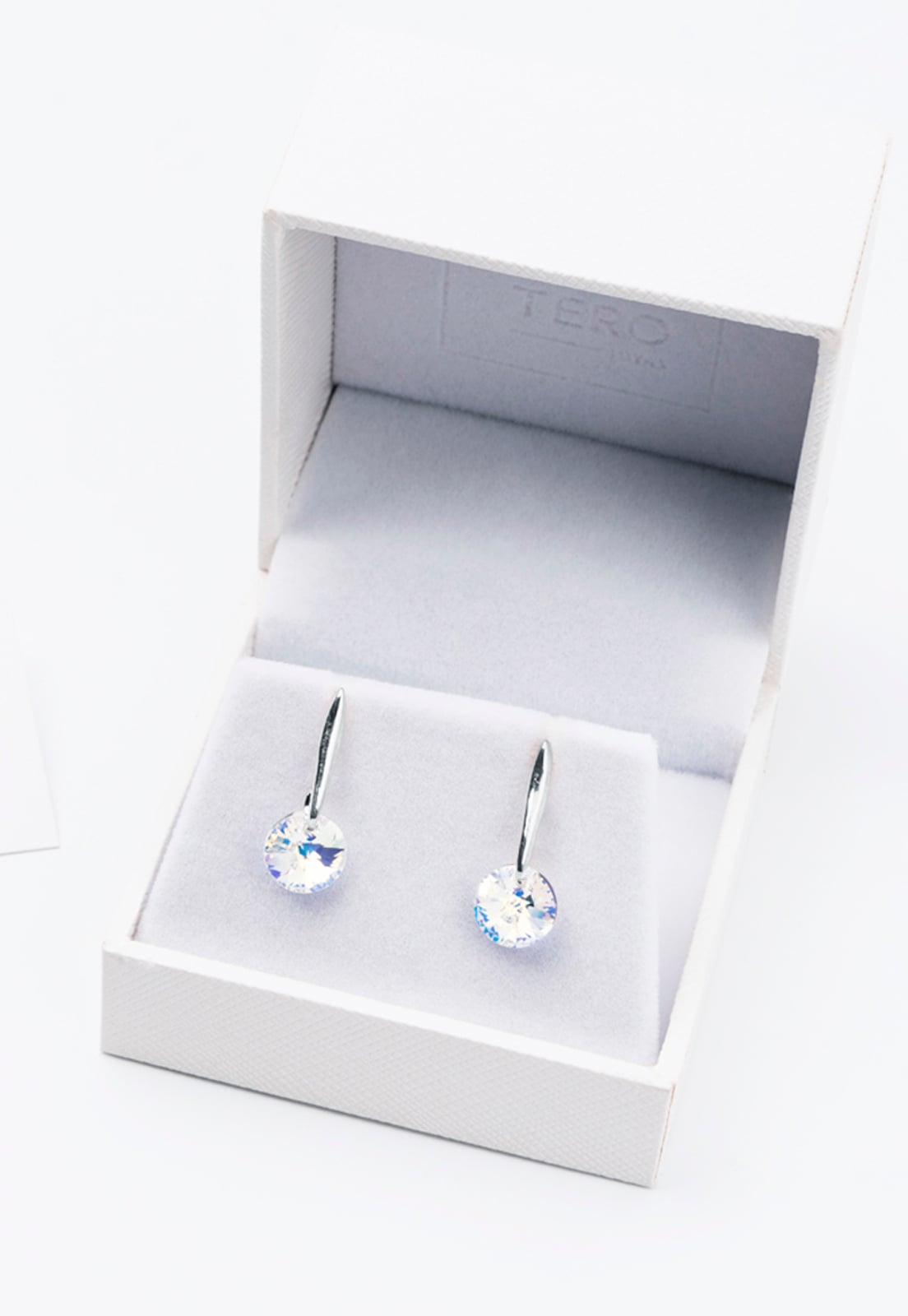 AROS JOYAS MONTERO PLATA ITALIANA 925 PUNTO DE LUZ Y CRISTAL GENUINO AURORA BOREAL - 3