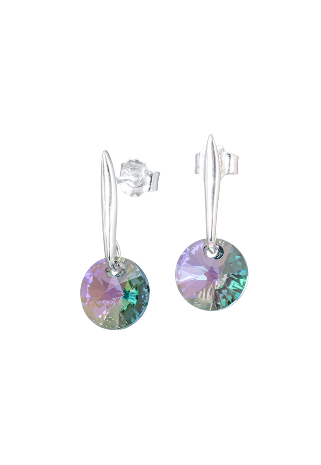 AROS JOYAS MONTERO PLATA ITALIANA 925 PUNTO DE LUZ Y CRISTALES GENUINOS PARADISE SHINE - 1