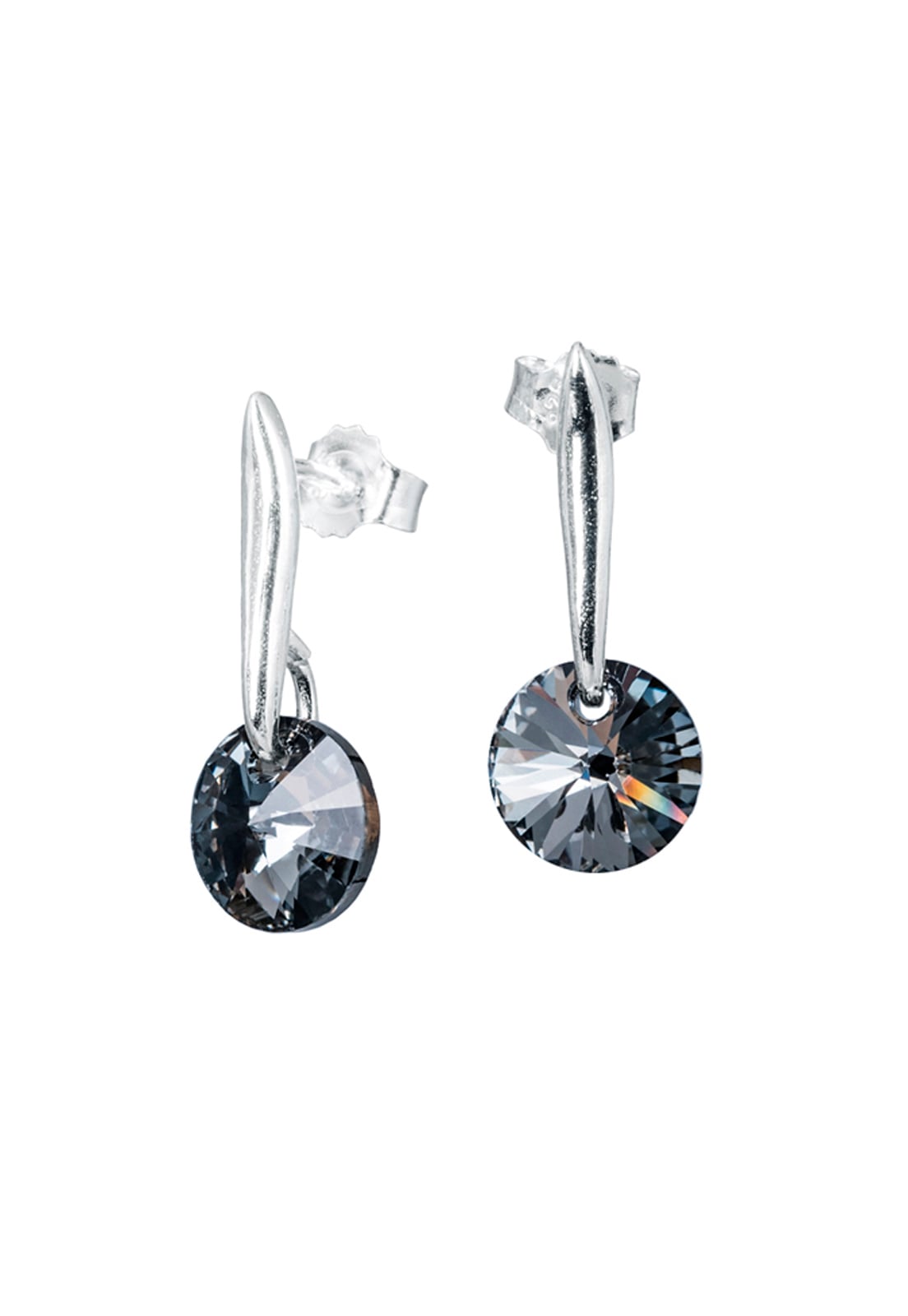 AROS JOYAS MONTERO PLATA ITALIANA 925 PUNTO DE LUZ Y CRISTALES GENUINOS SILVER NIGHT - 1