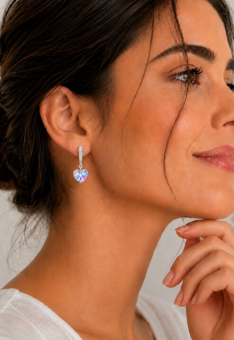 AROS JOYAS MONTERO ROMANCE PLATA 925 CRISTALES GENUINOS VITRAL LIGHT - 4