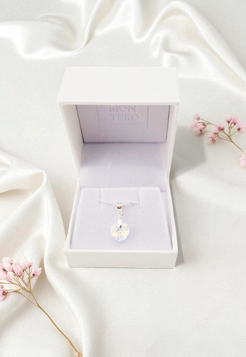 COLLAR ROMANCE PLATA 925 CRISTAL SWAROVSKI® AURORA BOREAL - 5
