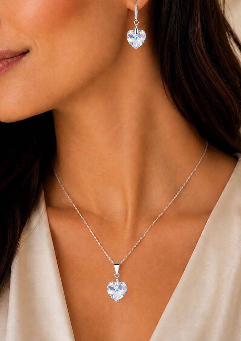 Collar Romance Plata 925 Cristal Swarovski® AURORA BOREAL - 7