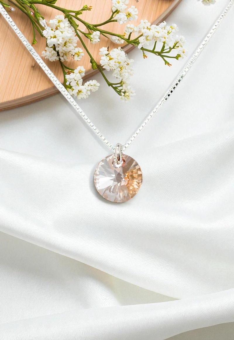 Collar Punto de Luz Plata 925 con cristales de Swarovski® Golden Shadow - 1