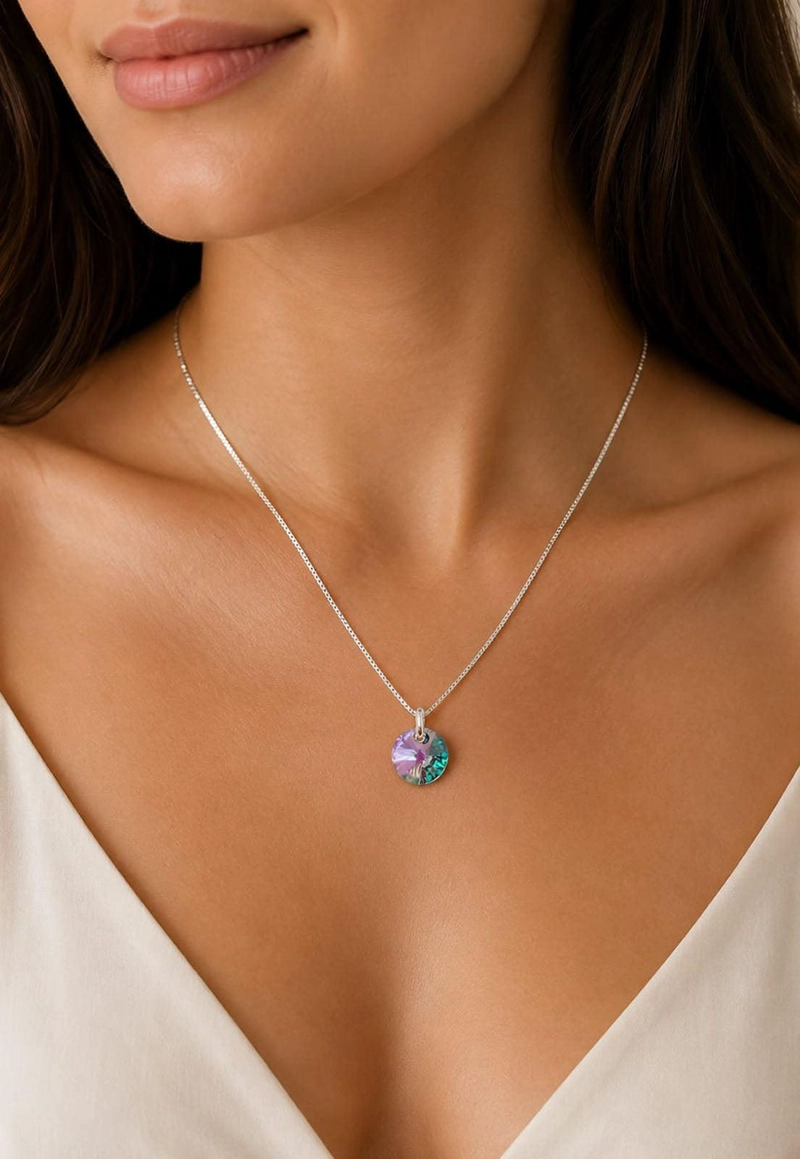 Collar Punto de Luz Plata 925 con cristales de Swarovski® Paradise Shinne - 7
