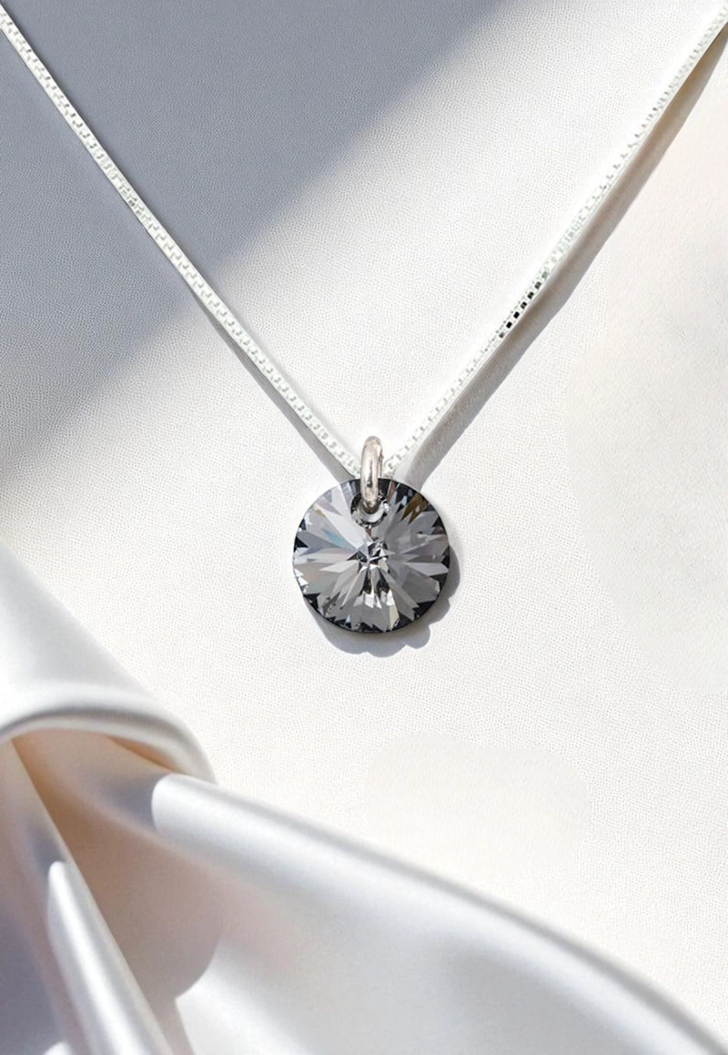 Collar Punto de Luz Plata 925 con cristales de Swarovski® Silver Night - 1