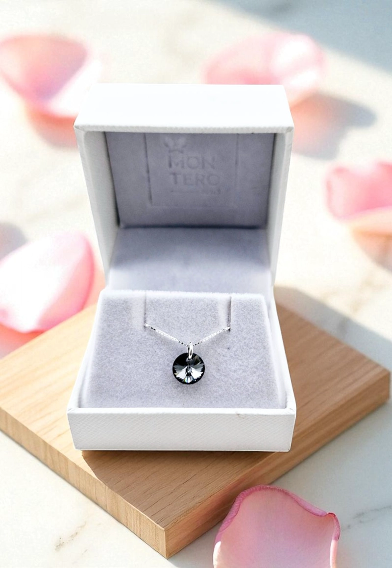 Collar Punto de Luz Plata 925 con cristales de Swarovski® Silver Night - 5