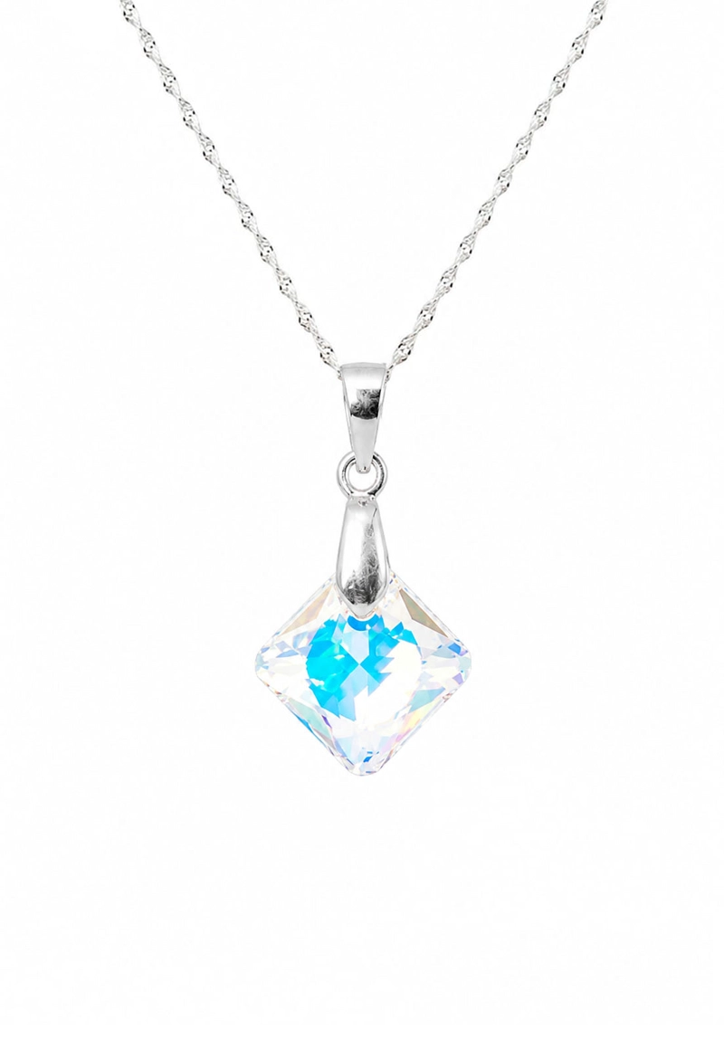 Collar Cristina Plata 925 Cristal SWAROVSKI Aurora Boreal
