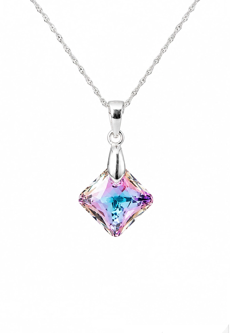Collar Cristina Plata 925 Cristal SWAROVSKI® Vitral Light - 1