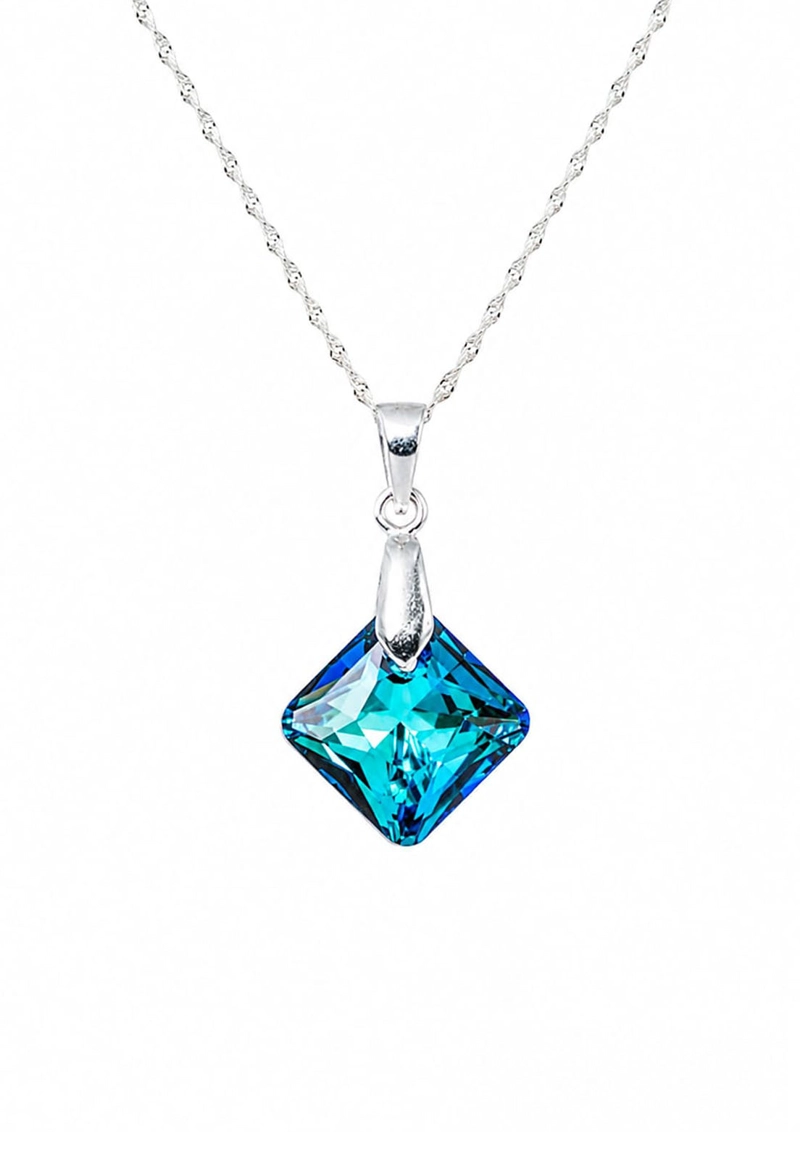 Collar Cristina Plata Italiana Cristal SWAROVSKI® Bermuda Blue - 1