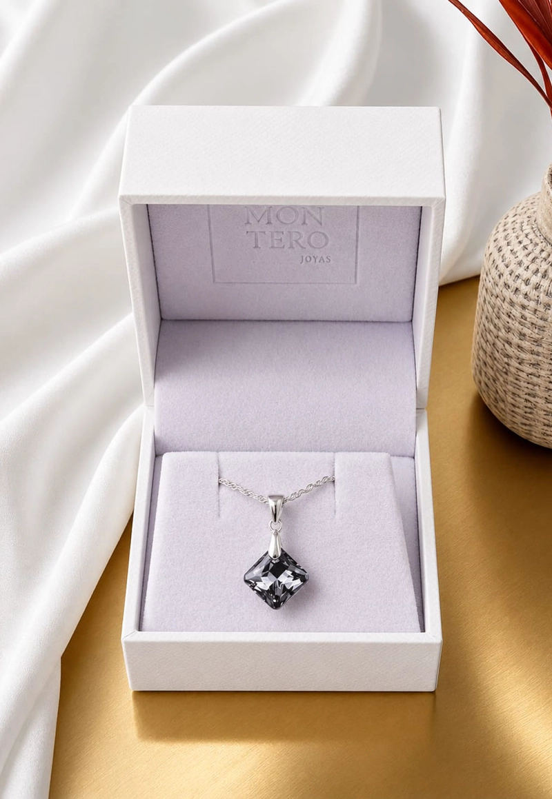 Collar Cristina Plata 925 Cristal SWAROVSKI® Silver Night - 3
