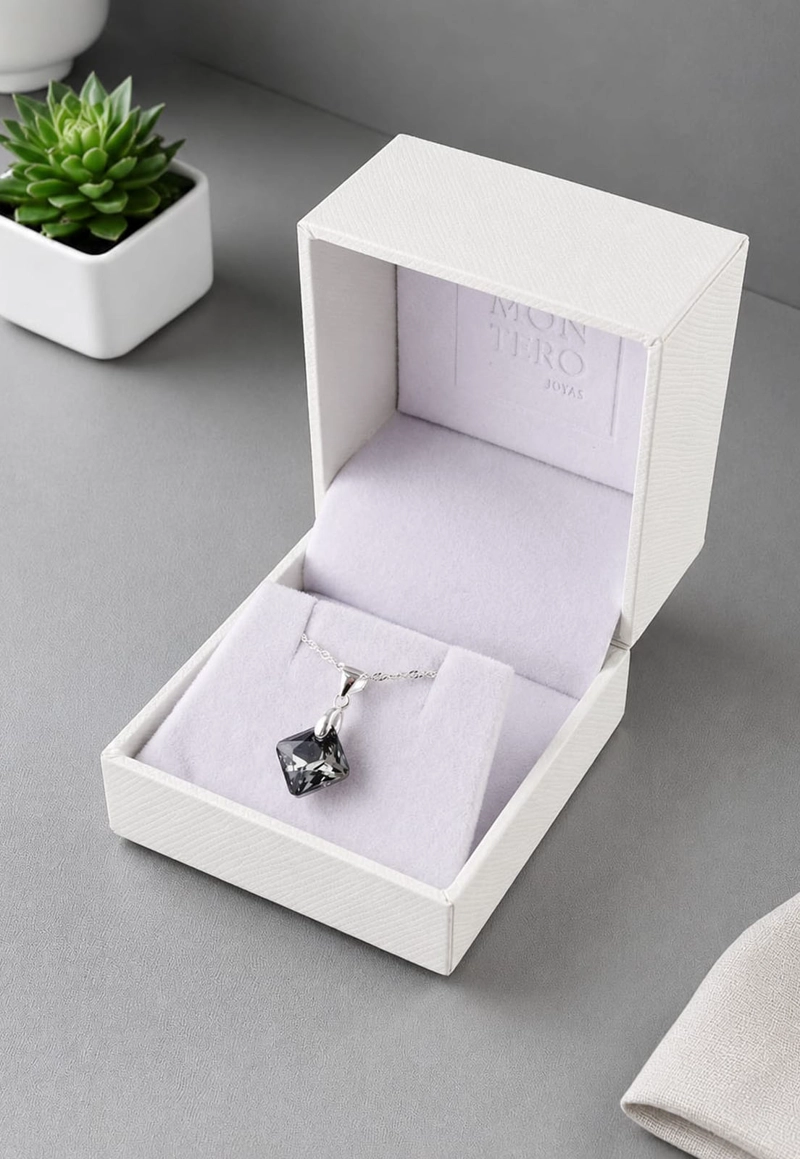 Collar Cristina Plata 925 Cristal SWAROVSKI® Silver Night - 5