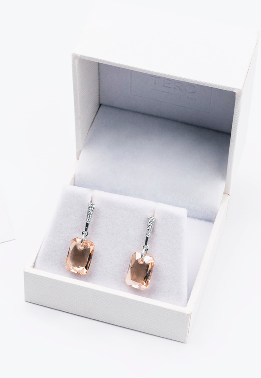 AROS ESTEFANIA PLATA ITALIANA 925 Y CRISTALES GENUINOS GOLDEN SHADOW JOYAS MONTERO - 3
