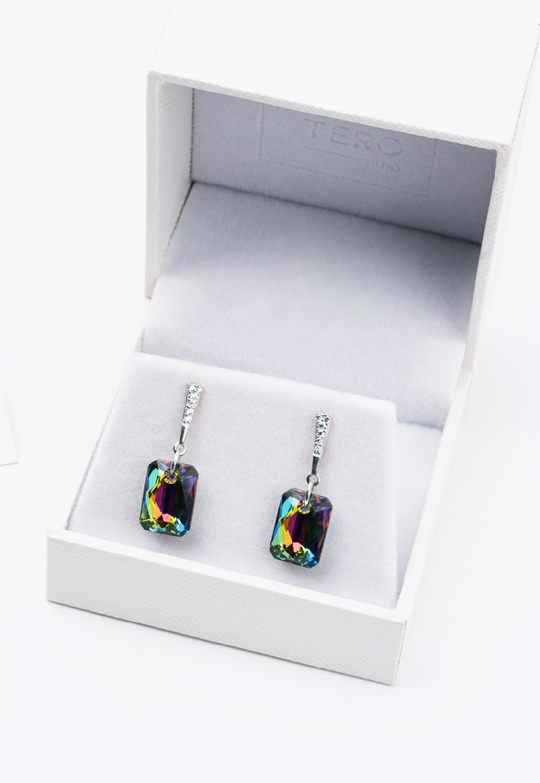AROS ESTEFANIA PLATA ITALIANA 925 Y CRISTALES GENUINOS VITRAL MEDIUM JOYAS MONTERO - 3