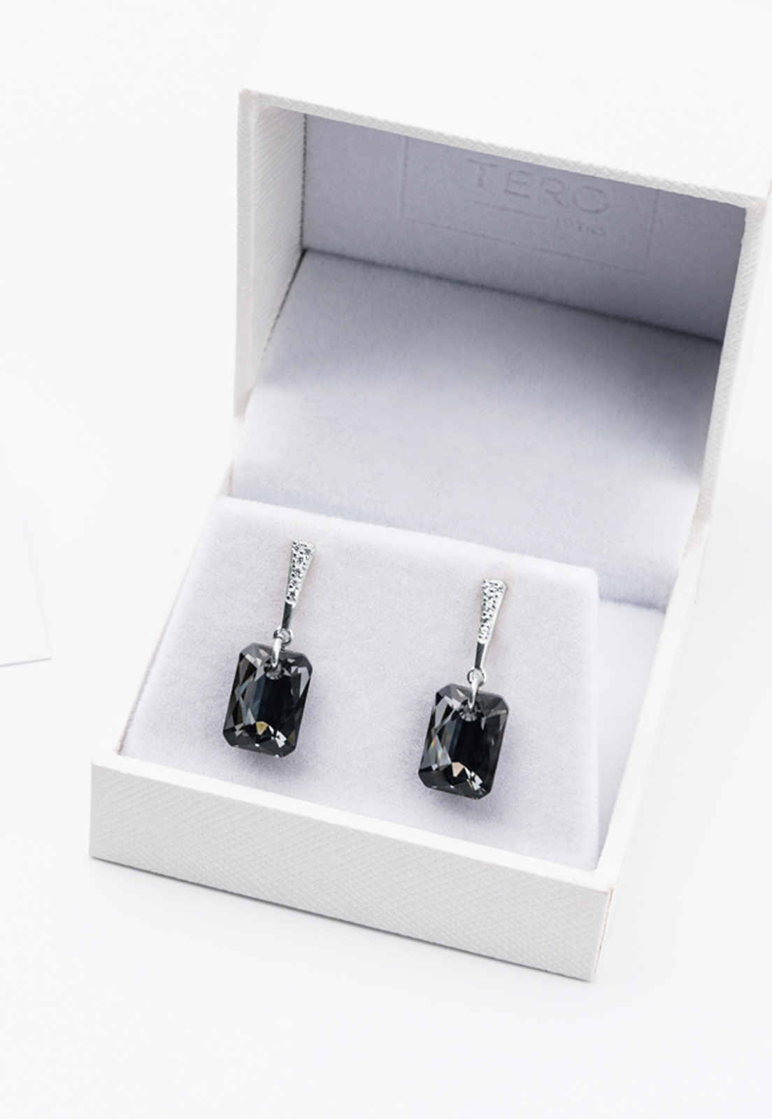 AROS ESTEFANIA PLATA ITALIANA 925 Y CRISTALES GENUINOS SILVER NIGHT JOYAS MONTERO - 3