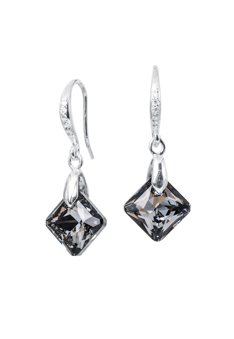 AROS CRISTINA PLATA 925 CRISTAL SWAROVSKI SILVER NIGHT