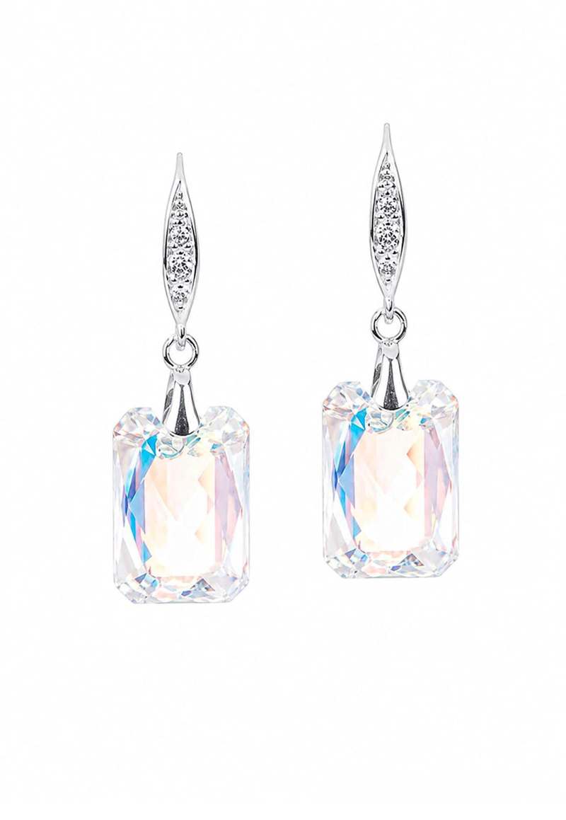 AROS GRAN ESTEFANIA PLATA 925 CRISTAL SWAROVSKI® AURORA BOREAL - 1