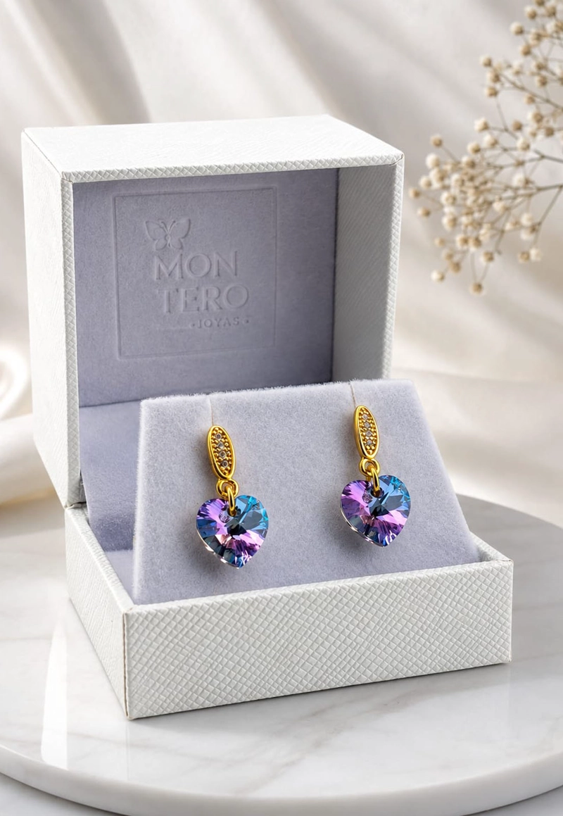 AROS ROMANCE GOLD CRISTALES SWAROVSKI® VITRAL LIGH - 3