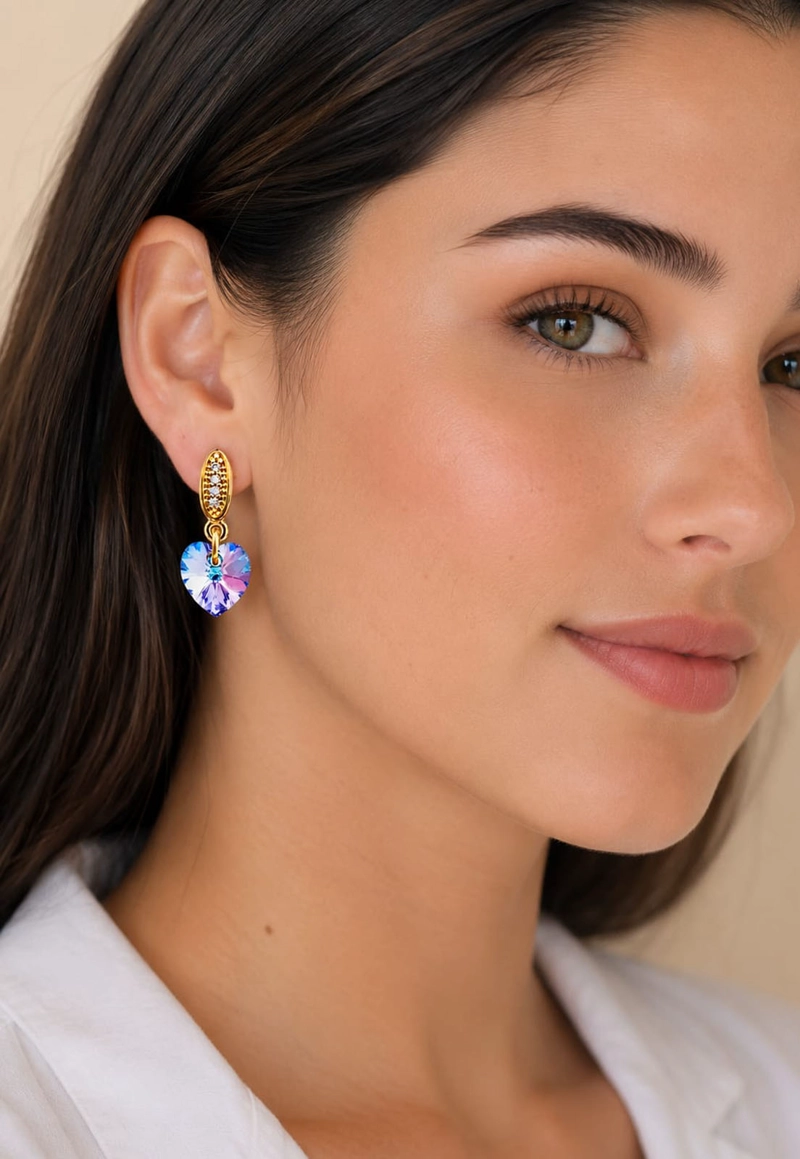 AROS ROMANCE GOLD CRISTALES SWAROVSKI® VITRAL LIGH - 6