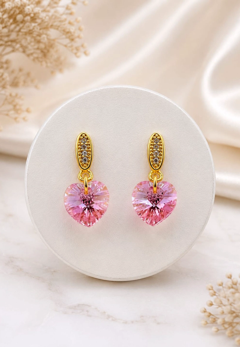 AROS ROMANCE GOLD CRISTALES SWAROVSKI® LIGHT ROSE - 5