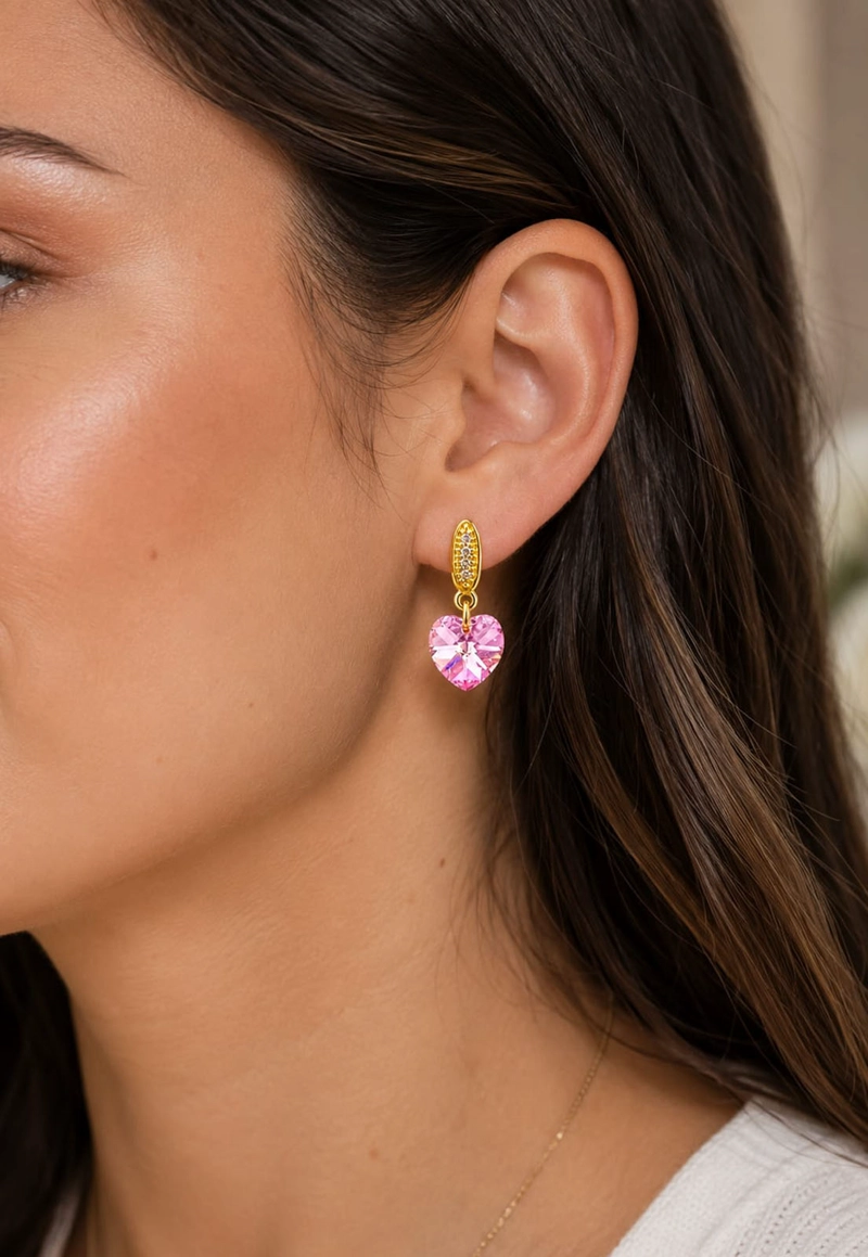 AROS ROMANCE GOLD CRISTALES SWAROVSKI® LIGHT ROSE - 6