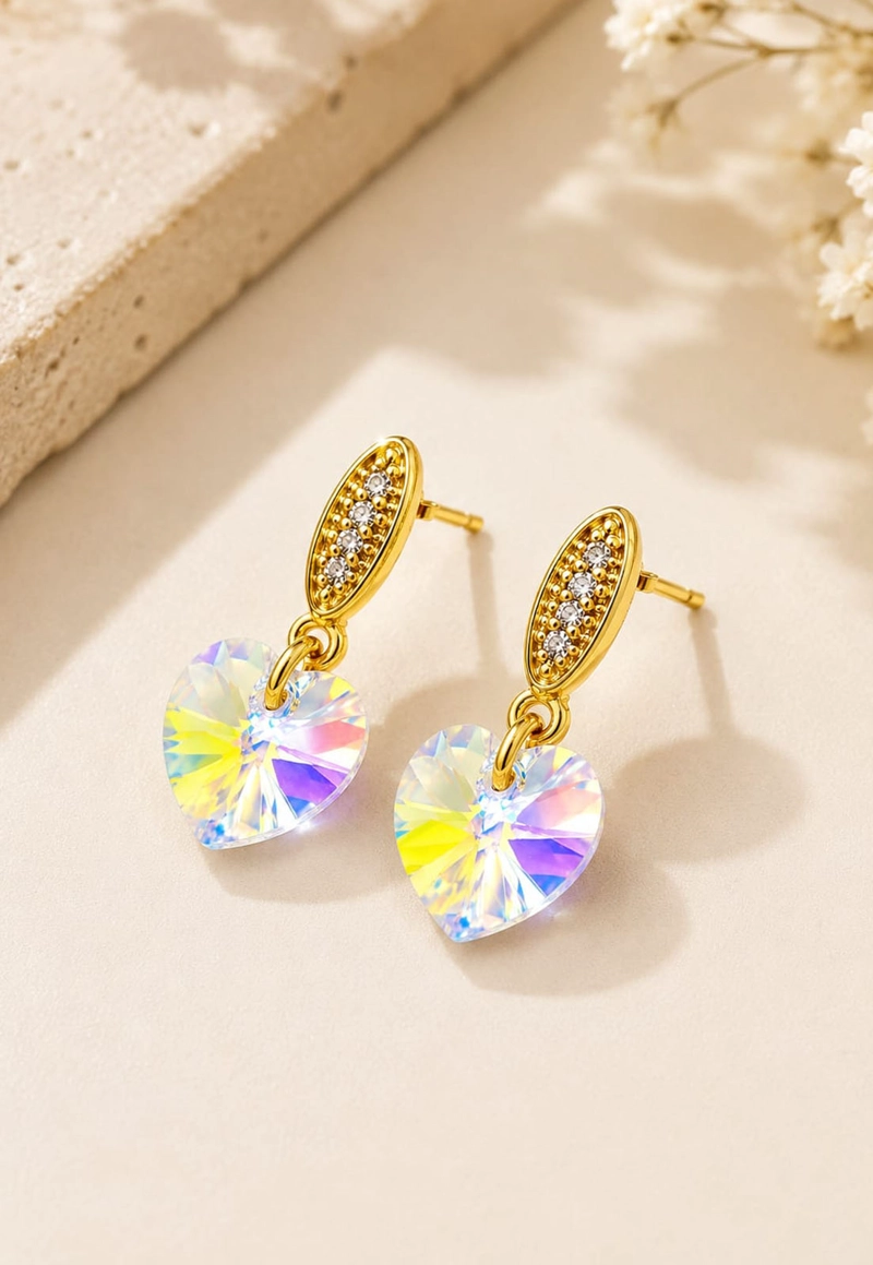 AROS ROMANCE GOLD CRISTALES SWAROVSKI® AURORA BOREAL - 2