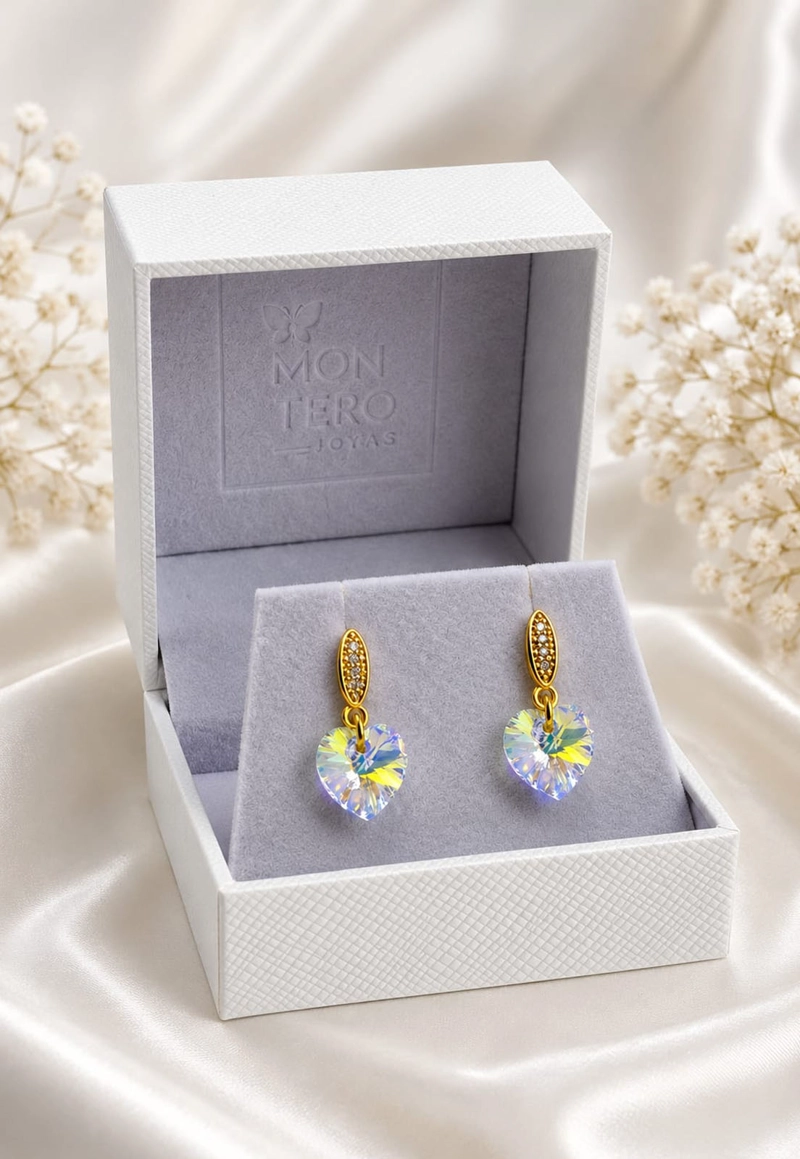 AROS ROMANCE GOLD CRISTALES SWAROVSKI® AURORA BOREAL - 3