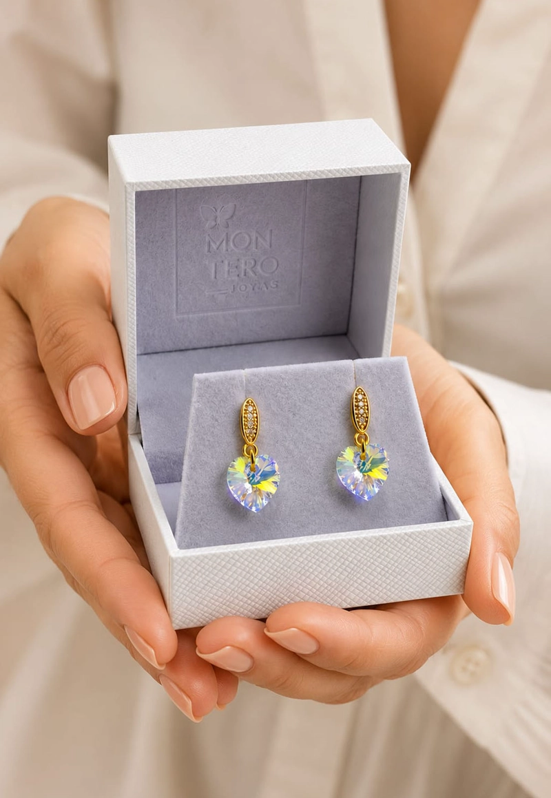 AROS ROMANCE GOLD CRISTALES SWAROVSKI® AURORA BOREAL - 4