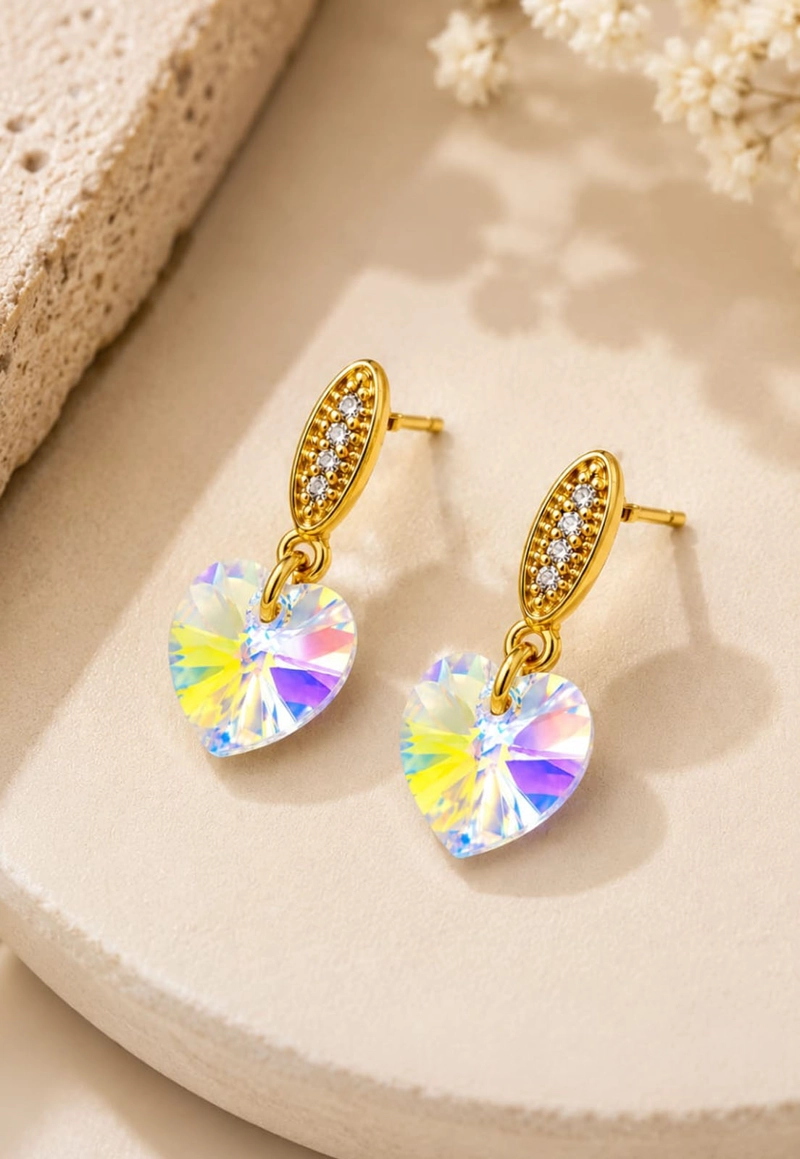 AROS ROMANCE GOLD CRISTALES SWAROVSKI® AURORA BOREAL - 5