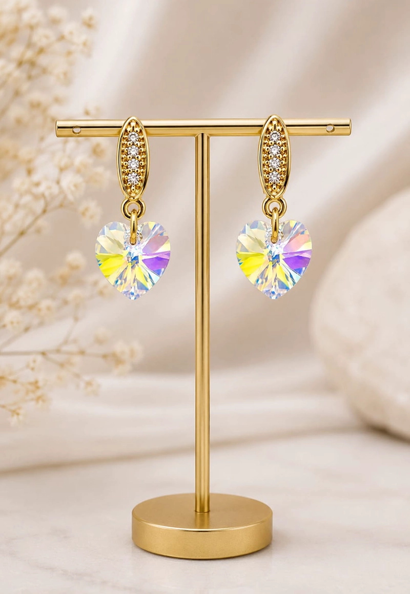 AROS ROMANCE GOLD CRISTALES SWAROVSKI® AURORA BOREAL - 7