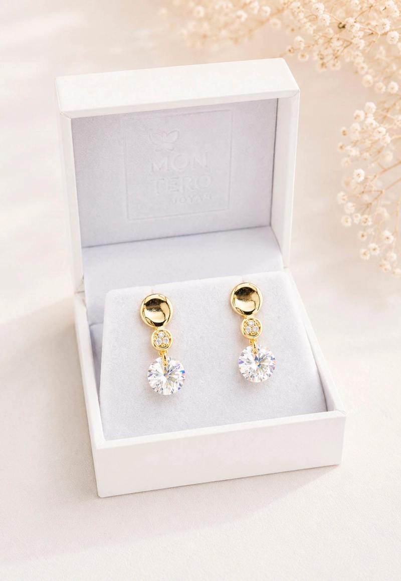 AROS PUNTO DE LUZ GOLD 24K CRISTAL SWAROVSKI® AURORA BOREAL - 4