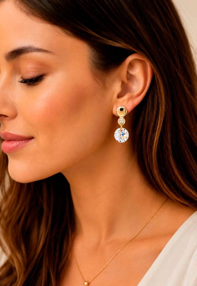 AROS PUNTO DE LUZ GOLD 24K CRISTAL SWAROVSKI® AURORA BOREAL - 5