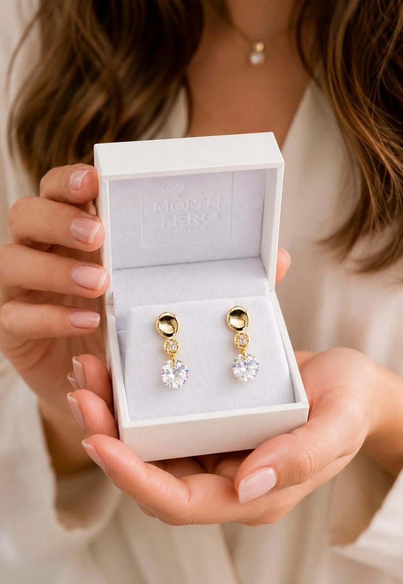 AROS PUNTO DE LUZ GOLD 24K CRISTAL SWAROVSKI® AURORA BOREAL - 6
