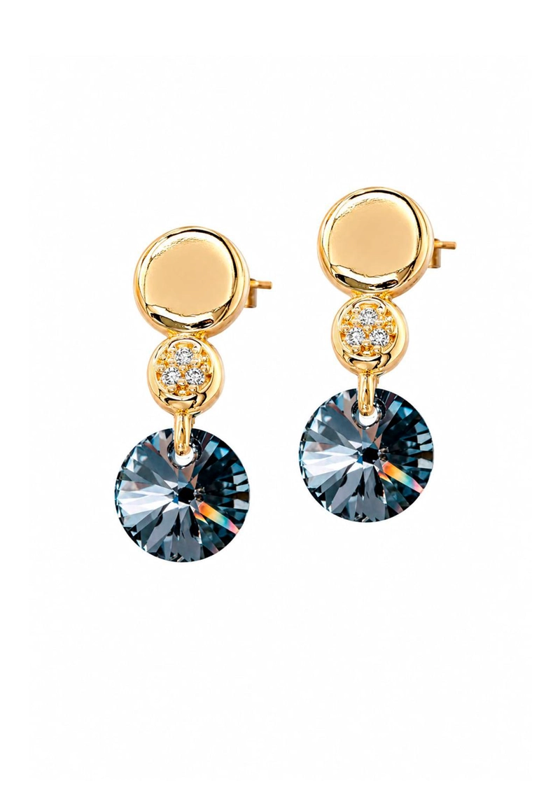 AROS PUNTO DE LUZ GOLD 24K CRISTAL SWAROVSKI® SILVER NIGHT - 1