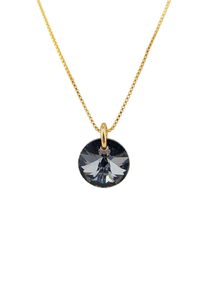 COLLAR PUNTO DE LUZ GOLD 24K CREADO CON CRISTALES DE SWAROVSKI® SILVER NIGHT - 1