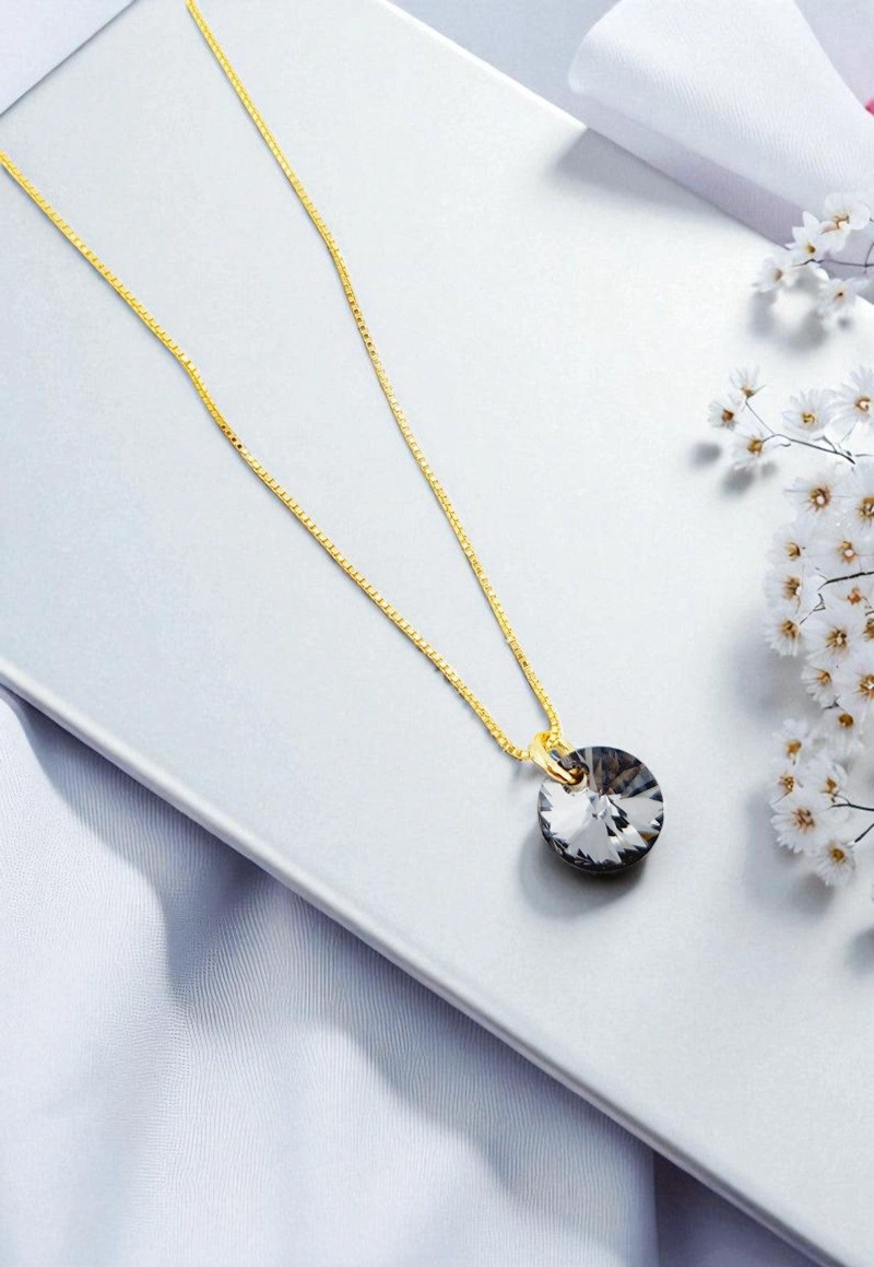 COLLAR PUNTO DE LUZ GOLD 24K CREADO CON CRISTALES DE SWAROVSKI® SILVER NIGHT - 3