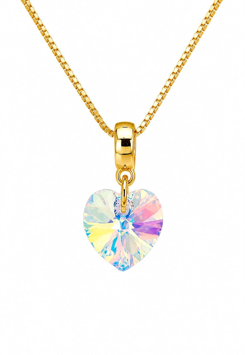 COLLAR ROMANCE GOLD 24K CRISTAL SWAROVSKI® AURORA BOREAL - 1