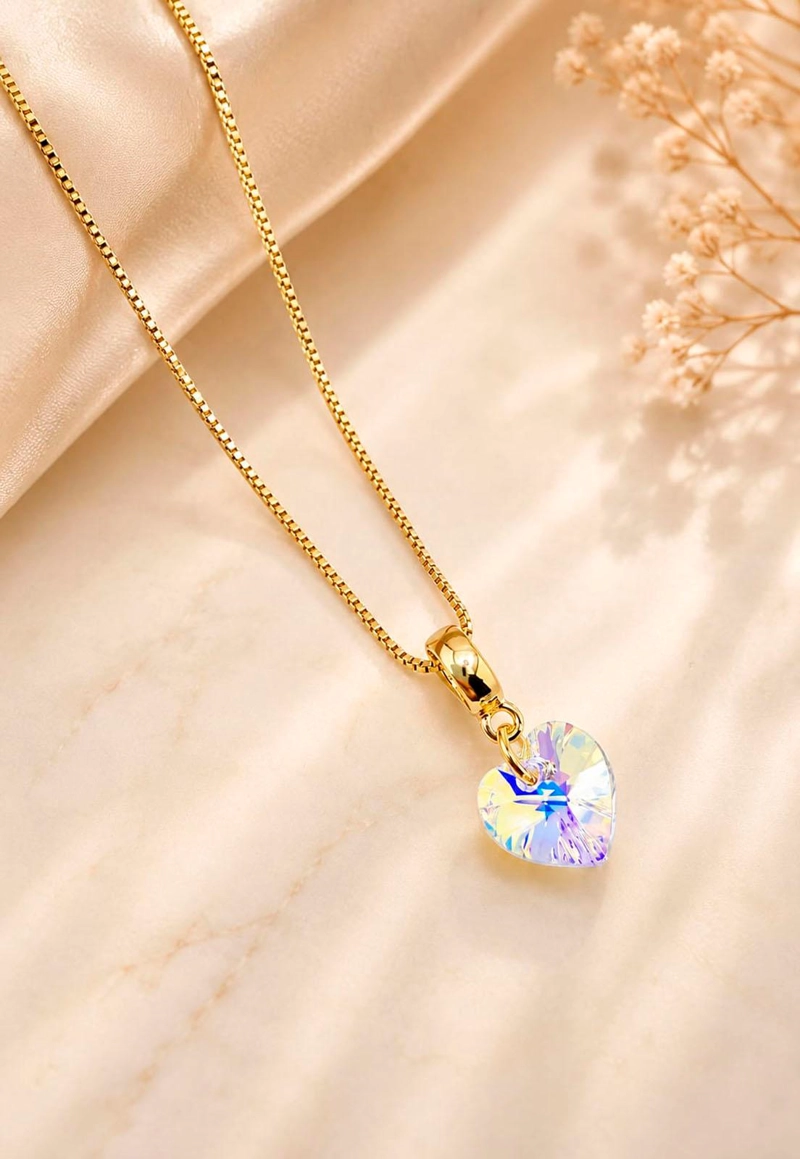 COLLAR ROMANCE GOLD 24K CRISTAL SWAROVSKI® AURORA BOREAL - 2