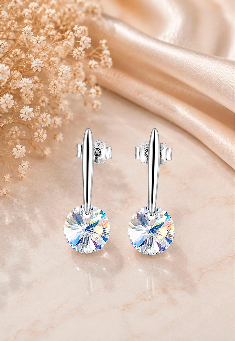 AROS PUNTO DE LUZ PLATA 925 CRISTAL SWAROVSKI® AURORA BOREAL - 2