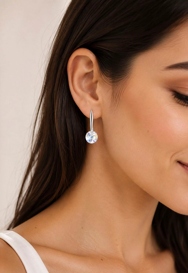 AROS PUNTO DE LUZ PLATA 925 CRISTAL SWAROVSKI® AURORA BOREAL - 6