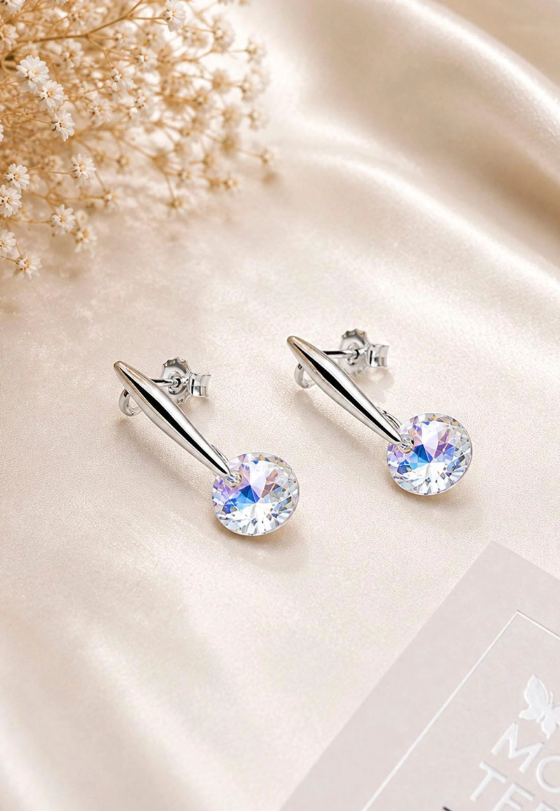 AROS PUNTO DE LUZ PLATA 925 CRISTAL SWAROVSKI® AURORA BOREAL - 8