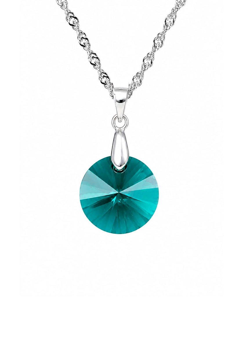 COLLAR PARIS PLATA 925 CRISTAL SWAROVSKI® EMERALD - 1