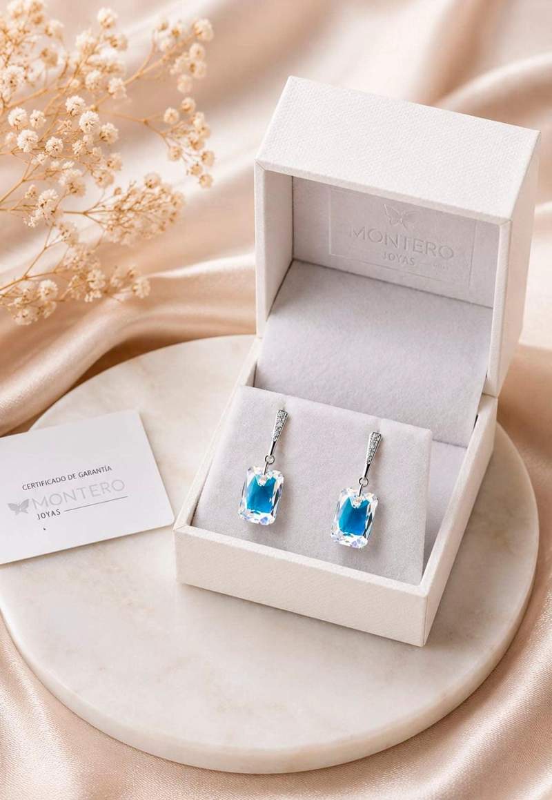 AROS ESTEFANIA PLATA 925 CRISTAL SWAROVSKI® AURORA BOREAL - 2